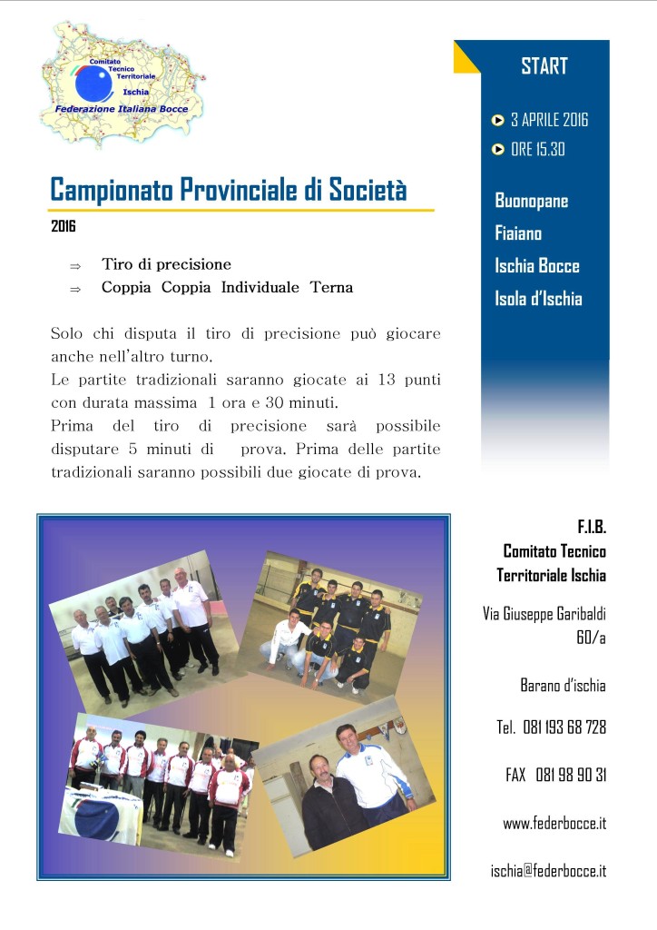 Locandina campionato 2016